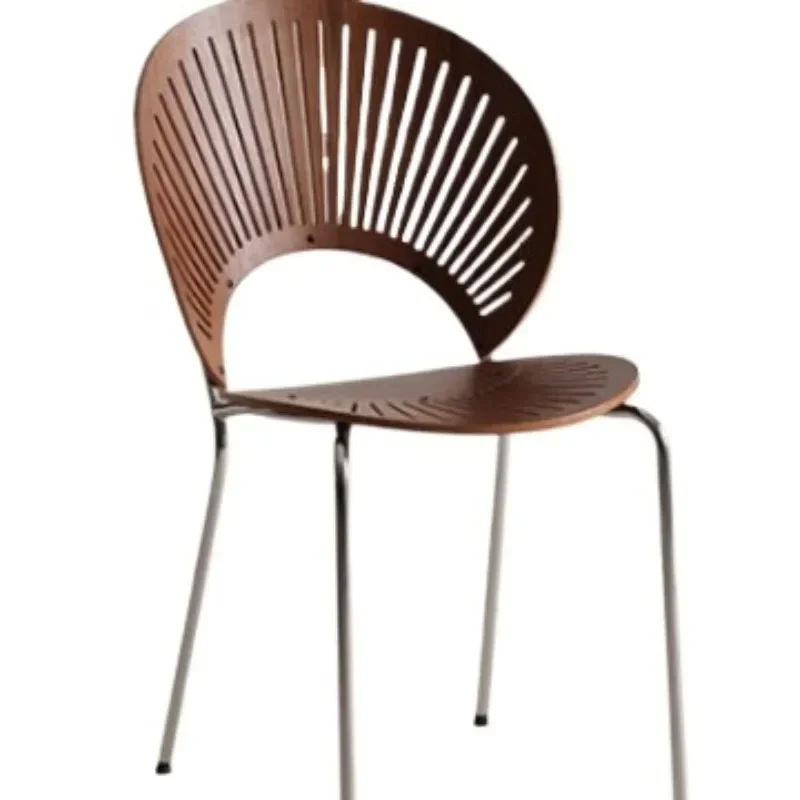 Nordic dining chair home backrest simple ins Internet celebrity retro casual light luxury shell  makeup sun