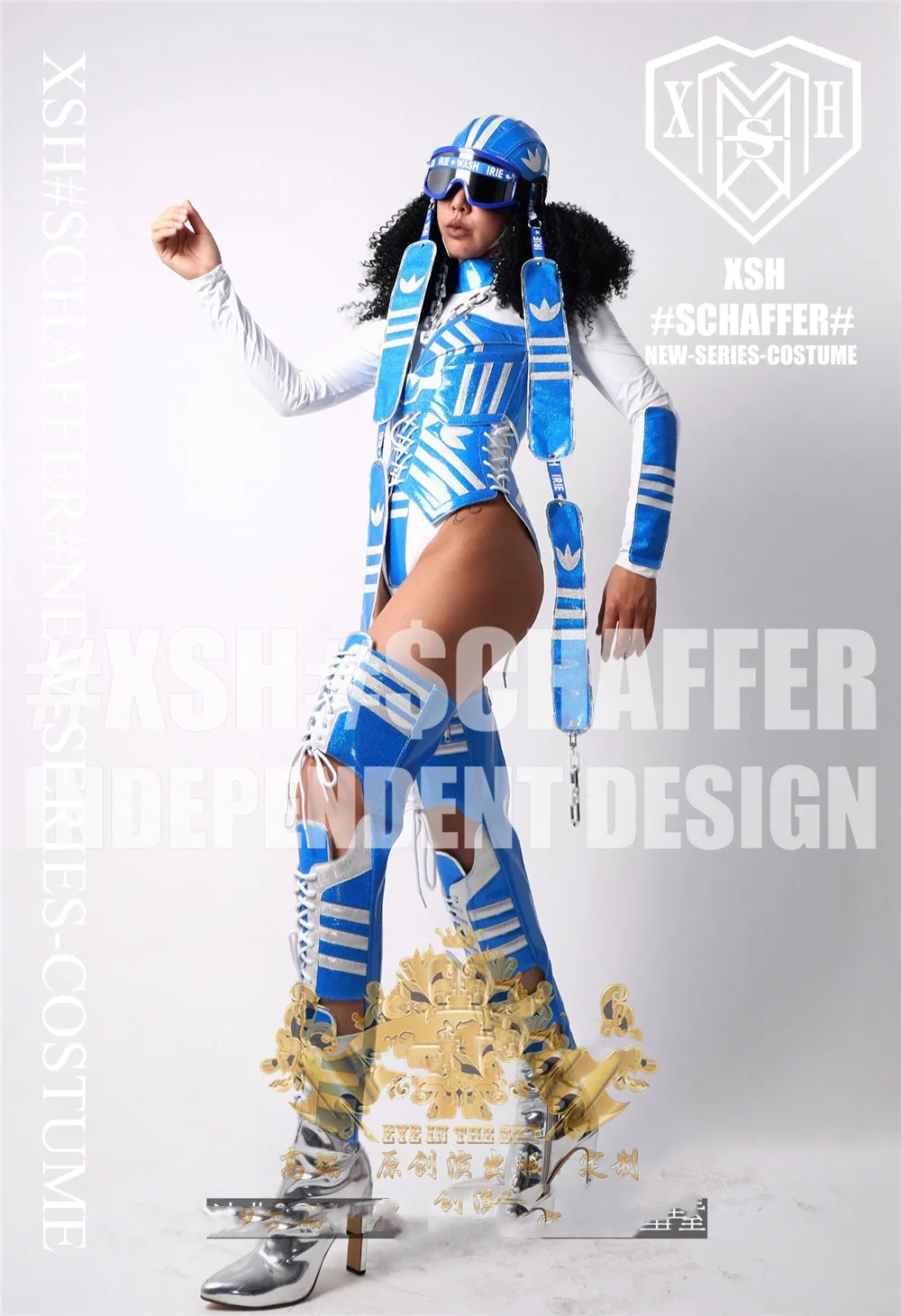 Nightclub gogo women's sports cheerleading uniform DS singer atmosphere tour performance suit