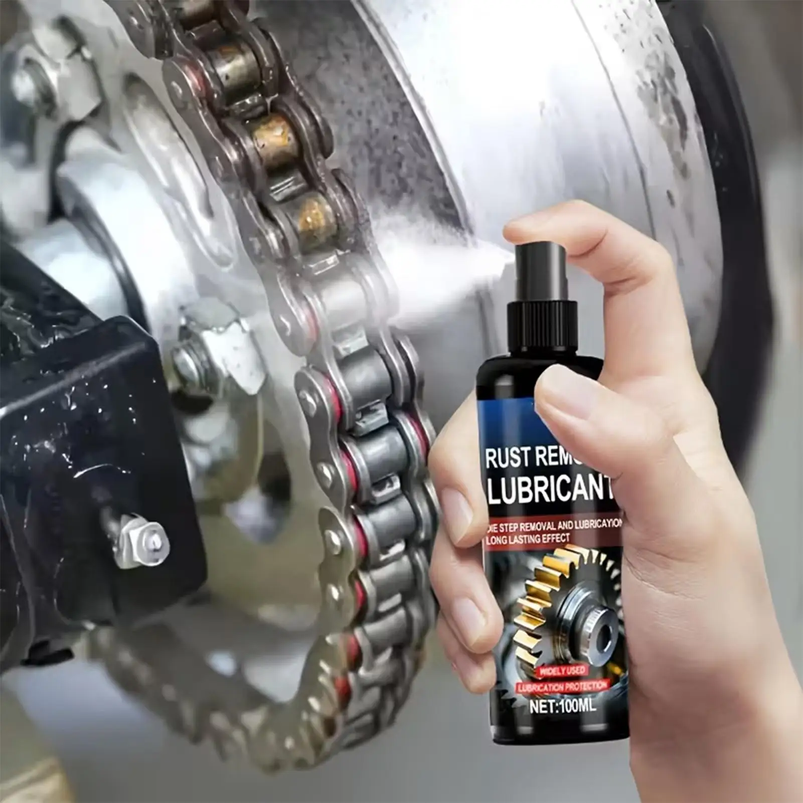 rust remover spray bicycle chain rust inhibitor lubricant Metal Rust Dissolver for Equipment Maintenance Hinges Chassis Bolts