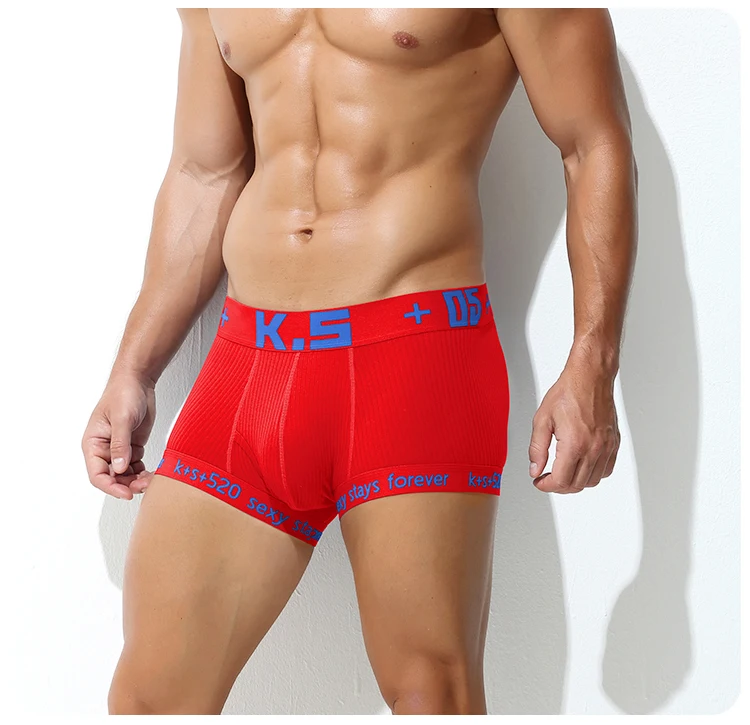 Men Underwear Boxers Cotton Panties Breathable Letter Printed Boxershorts Male Mid Waist Underpants