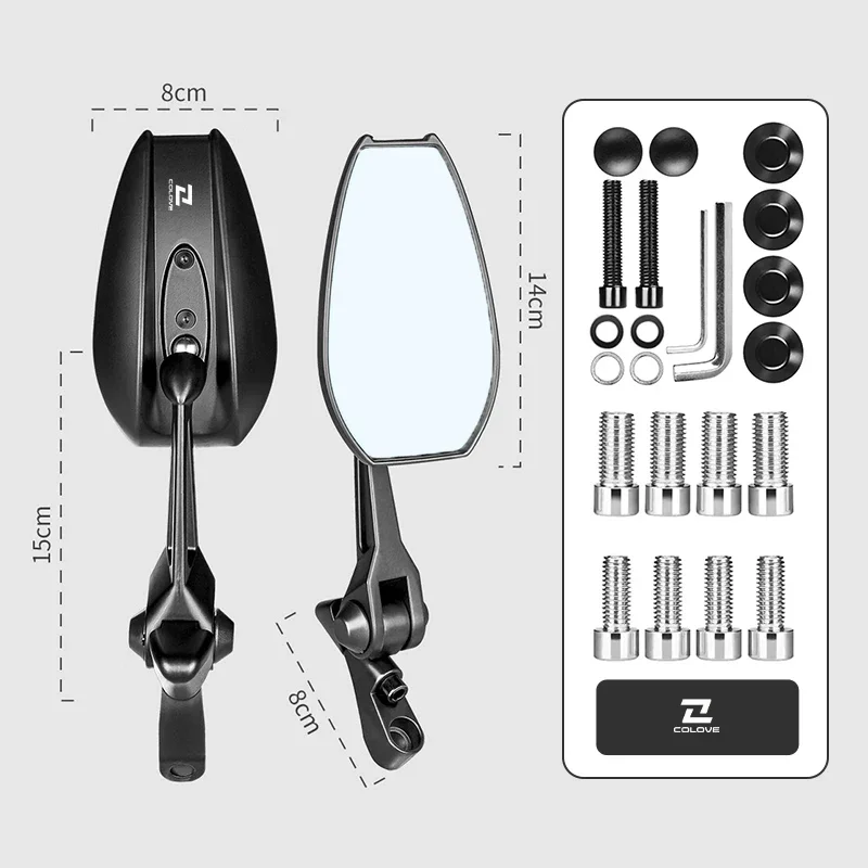 Adjustabale Motorcycle Side Rearview Mirrors CNC Rear View Mirror For KOVE COLOVE 800X 800 X ADV KY500F Excelle 500F 2025