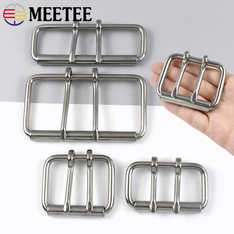 

ID52/60/102mm 1PC Stainless Steel Double Needle Belt Buckle Anti-allergy Metal Pin Buckles Head DIY Bags Hardware Accessories