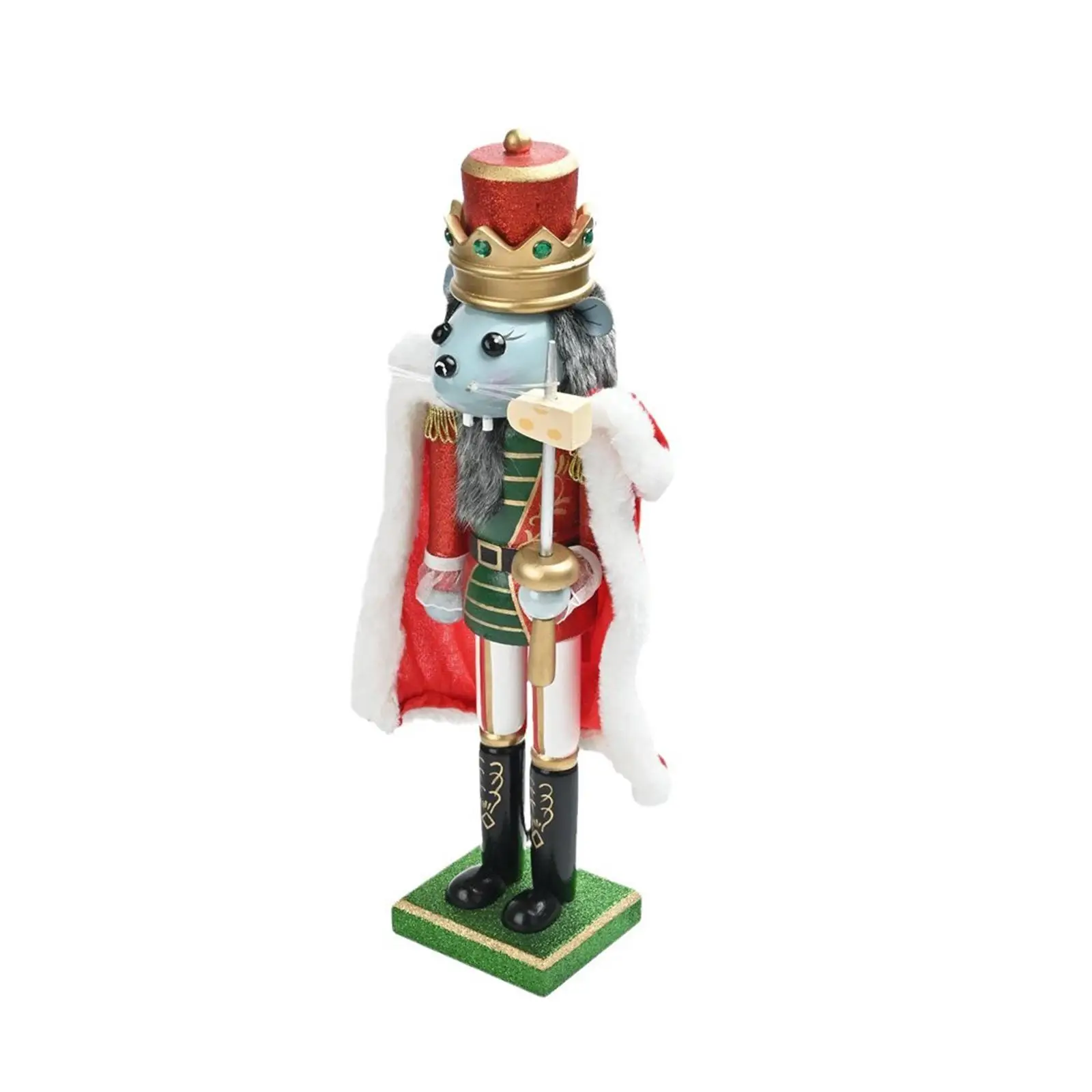 Mouse King Nutcracker Wooden Nutcracker Crafts Christmas Decoration Christmas Nutcracker for Festive Fireplace Living Room