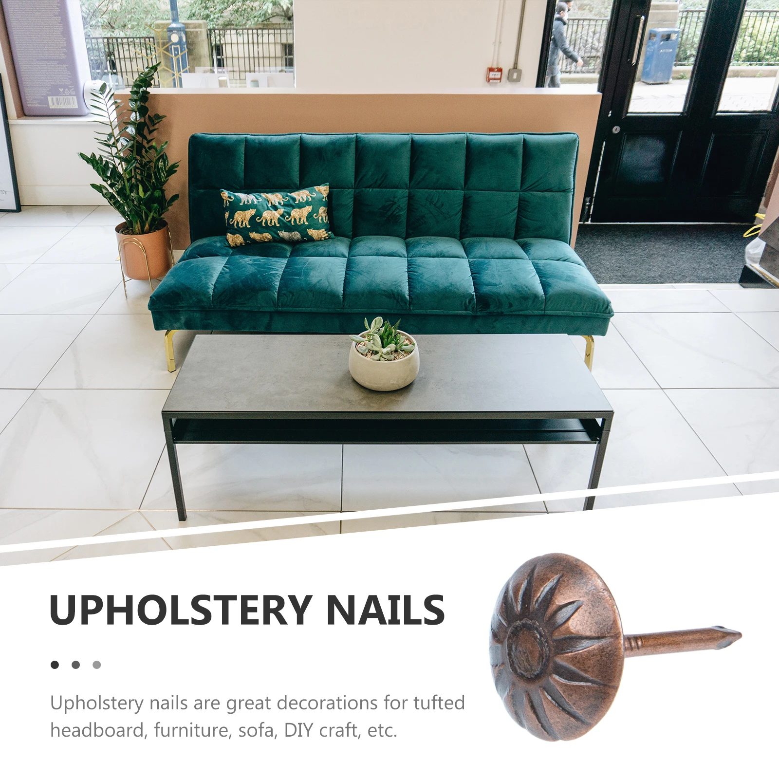 

500 Pcs Upholstery Tacks Nails Decorative Iron Furniture DIY Craft Retro Chic Easy Use Durability