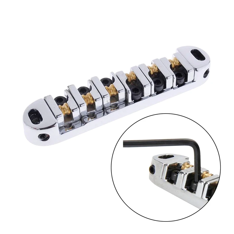 Tune-O-Matic Roller Guitar Bridge WWith Tailpiece And Studs For LP SG ETC Guitar Adjustable Roller Saddle Bridge