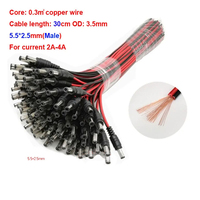 5521 5525 DC Power Male Female Cable 1A 2A 3A 4A 6A 8A Adapter Connector For CCTV Camera 5.5*2.1mm 5.5x2.5 Monitor Power Plug