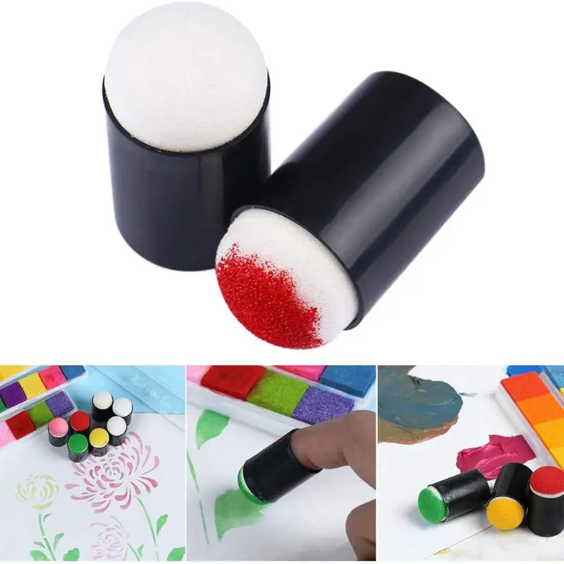 

40 Pack Finger Sponge Daubers with Storage for Case for Drawing Painting