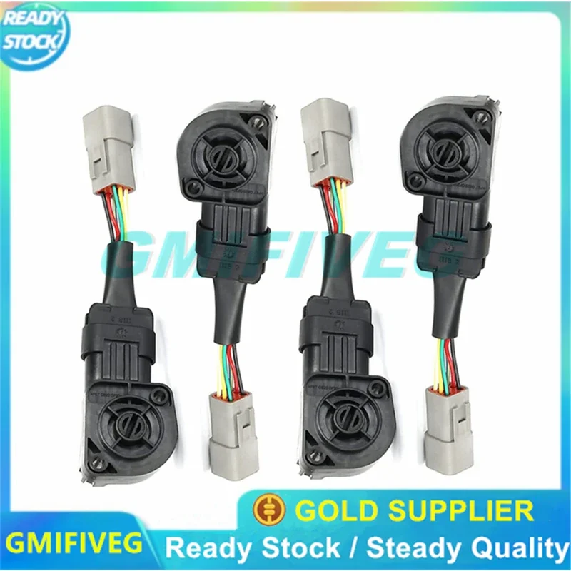 4Sets Throttle Position Sensor w/ Plug Connector 53031575AD 85101350 133284 131973 For Dodge Ram For Cummins For Dodge For Volvo