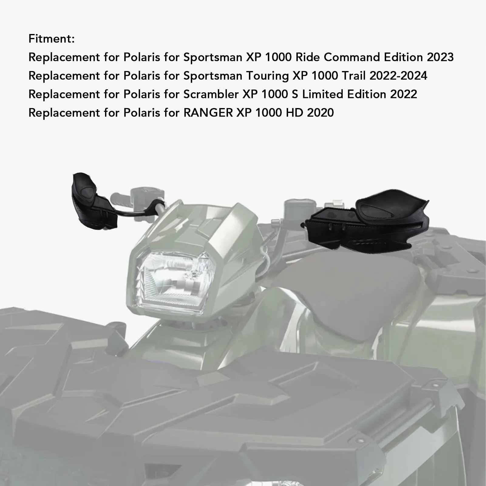 

Pair of Hand Guard Black Strong 2876846 Replacement for Polaris Sportsman Scrambler 400 450 570 850 1000 2879380