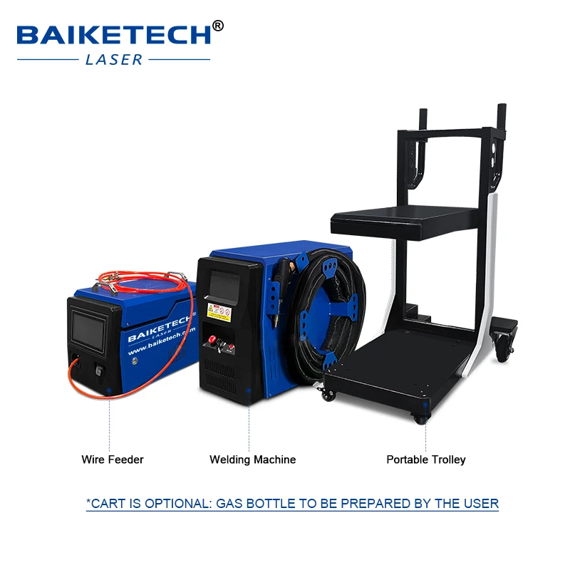 BAIKETECH Machine de soudage Laser Portable de type remorque refroidie par Air 4 en 1 Machine de soudage Laser à main