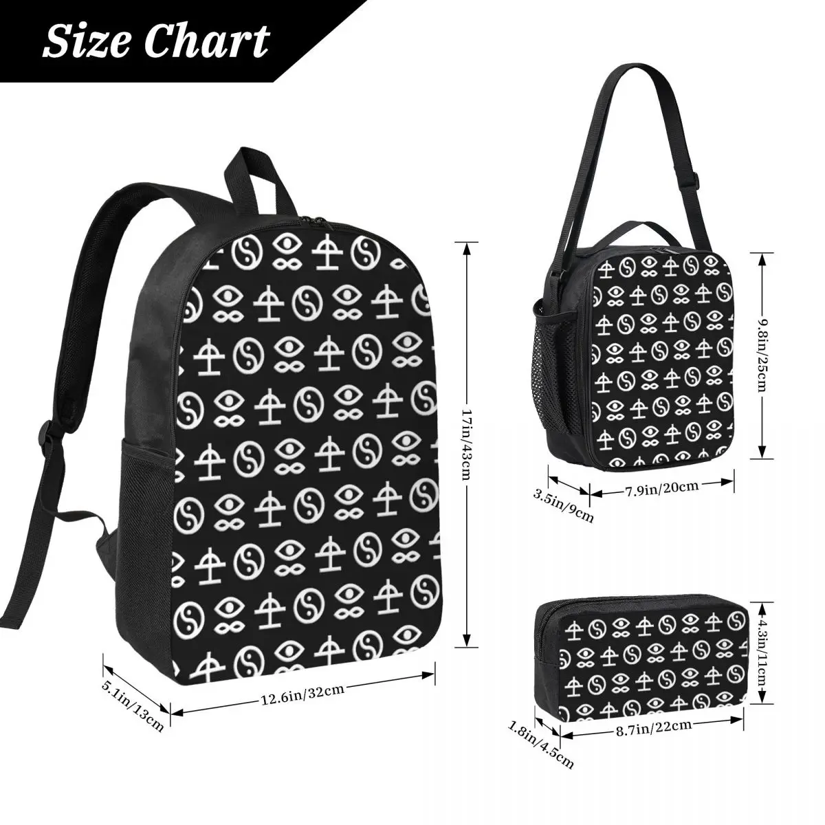 Bad Omens Is An American Metalcore Backpack Boys Girls BookBag School Bag Shoulder Bags 3ps Insulated Lunch Bag Pencil Case