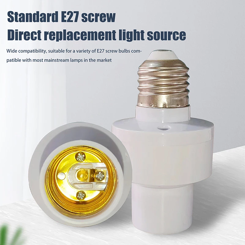 New 1PC New Smart Light Bulb Socket Adapter Control Voice Control Night Lights Head LED Lamp Holder For E27 Screw Bulbs Holder