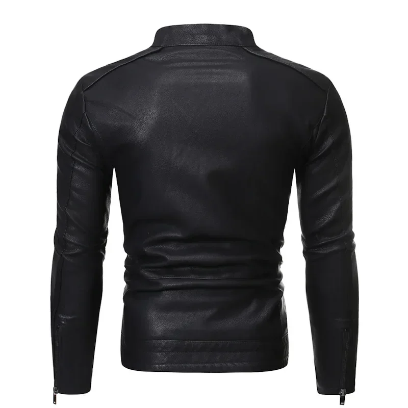 Men's Jacket Fashion New Spring and Autumn Trend Korean Slim Fit Casual Men's Leather Jacket Motorcycle Jacket Plus Size