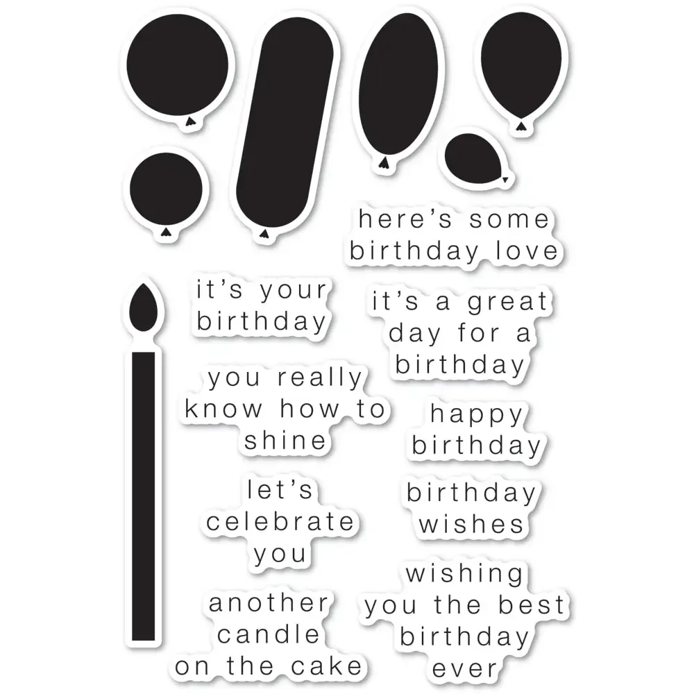 Birthday Wish Balloon Celebrations New 2025 Clear Stamps Cutting Dies Set Scrapbooking Supplies for Paper Making Card Crafts