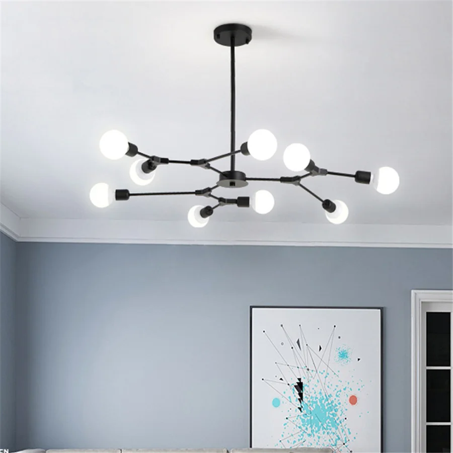 Modern Living Dining Room LED E27 Ceiling Chandelier Lights Nordic Home Simple Creative Tree Branch Pendant Lamps Bedroom Decor