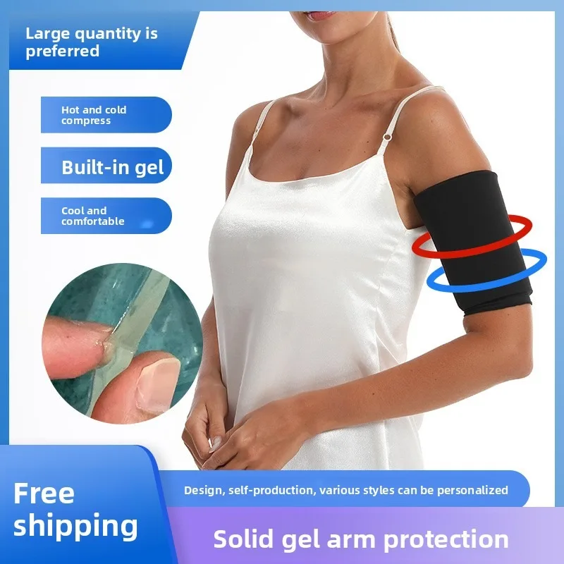 Unisex Elastic Compression Gel Ice Elbow Pads Cold Hot Therapy Knee Pads Arm Leg Support Breathable Lightweight Recovery