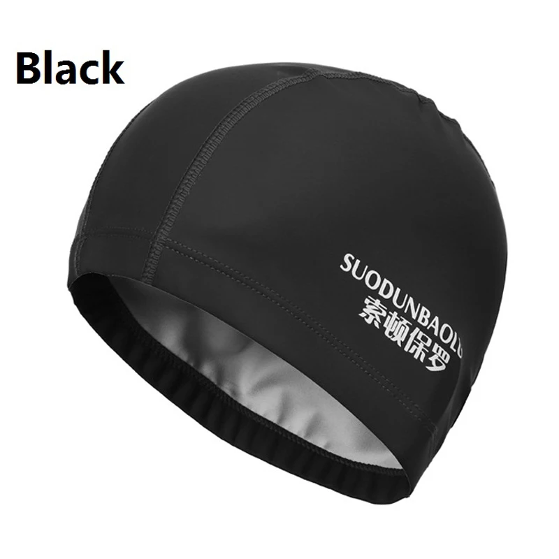 New 2022 Ear Protection Long Hair Sports Swimming Cap Elastic Waterproof PU Fabric Swimming Cap for Men and Women Adults