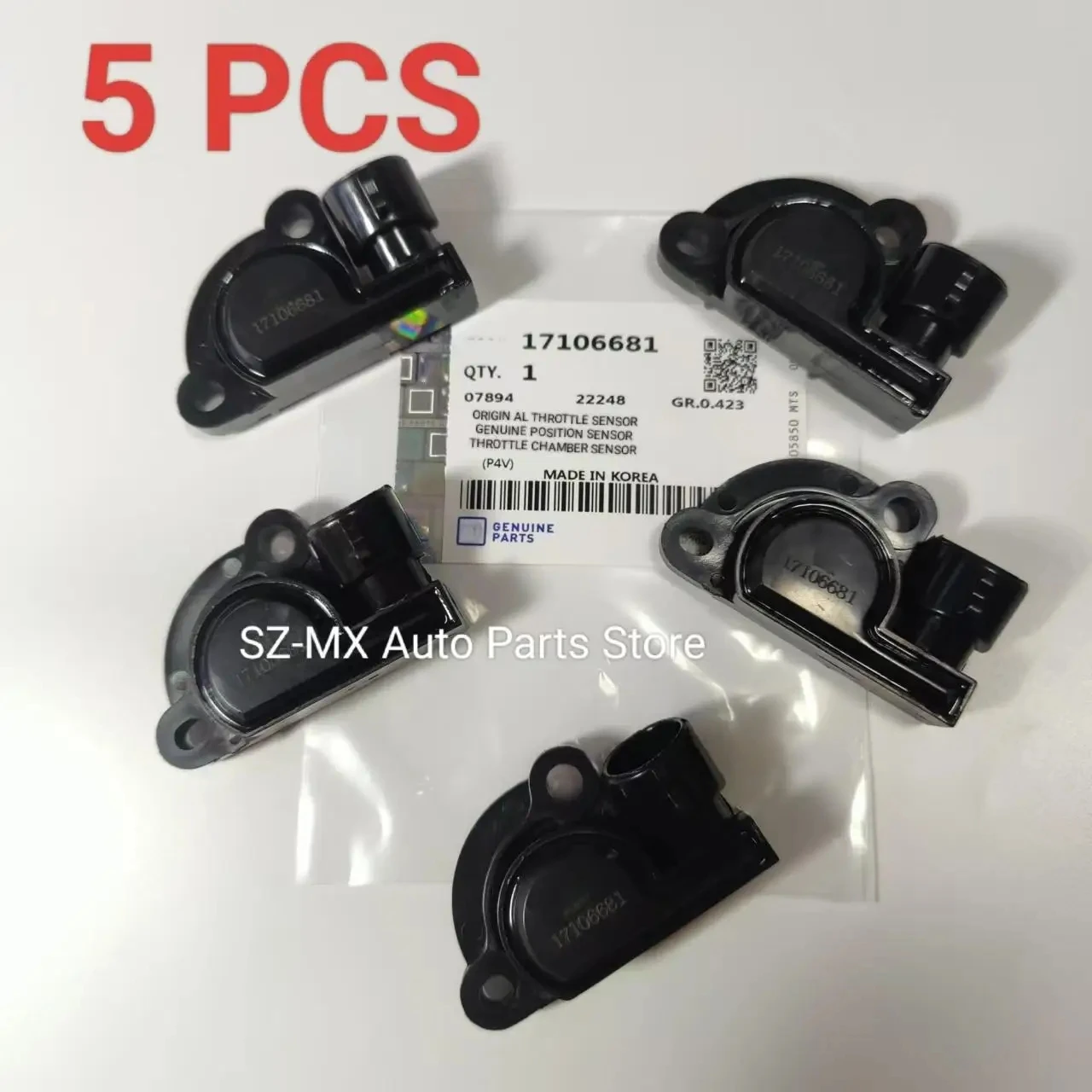 

5 PCS New TPS Throttle Position Sensor OE# 17106681 94580175 93740914 For GM Buick Opel Astra G F Corsa B Zafira A