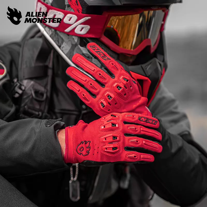 Alien Monster Summer Gloves Motorcycle Off-road Riding Locomotive Knight Racing Equipment Men and Women Anti-drop CE Breathable