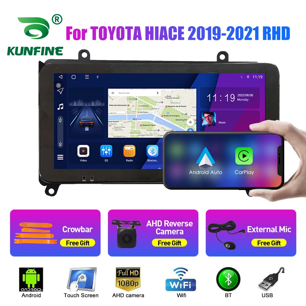 

10.33 Inch Car Radio For TOYOTA HIACE 2019 2020 2021 RHD 2Din Android Car Stereo DVD GPS Navigation Player QLED Screen Carplay