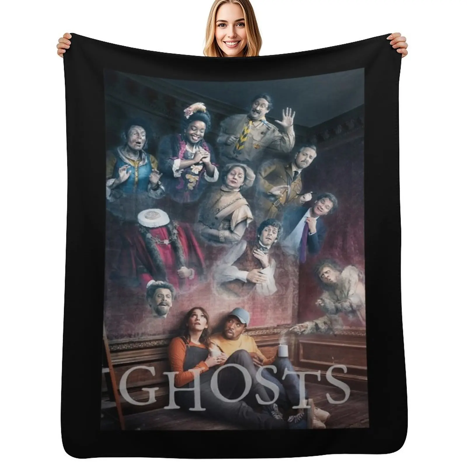 

Ghosts BBC TV show series Classic . Throw Blanket Flannel Fabric Hairys Sofa Quilt Blanket