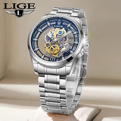 LIGE 2024 New Quartz Wristwatches Male Automatic Business Casual Watches Men Waterproof Luxury Mens Watch Luminous Reloj Hombre