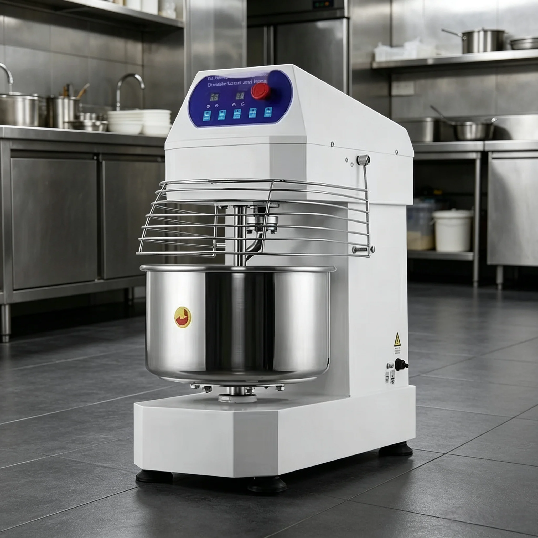 

Commercial Grade Electric Dough Mixer with Stainless Steel Bowl Low Noise Frequency Conversion Design