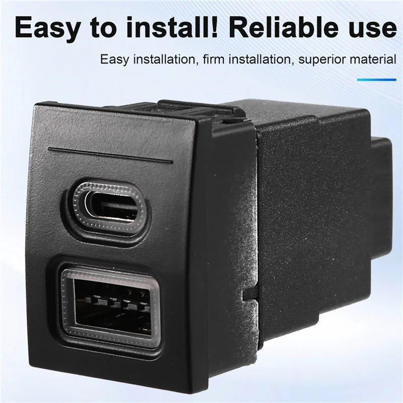 

AT92-Car USB Charger PD Mouth Fast Charge QC3.0 Charging Adapter Outlet Button USB Charger For VW POLO For VW POLO 2004 - 2011