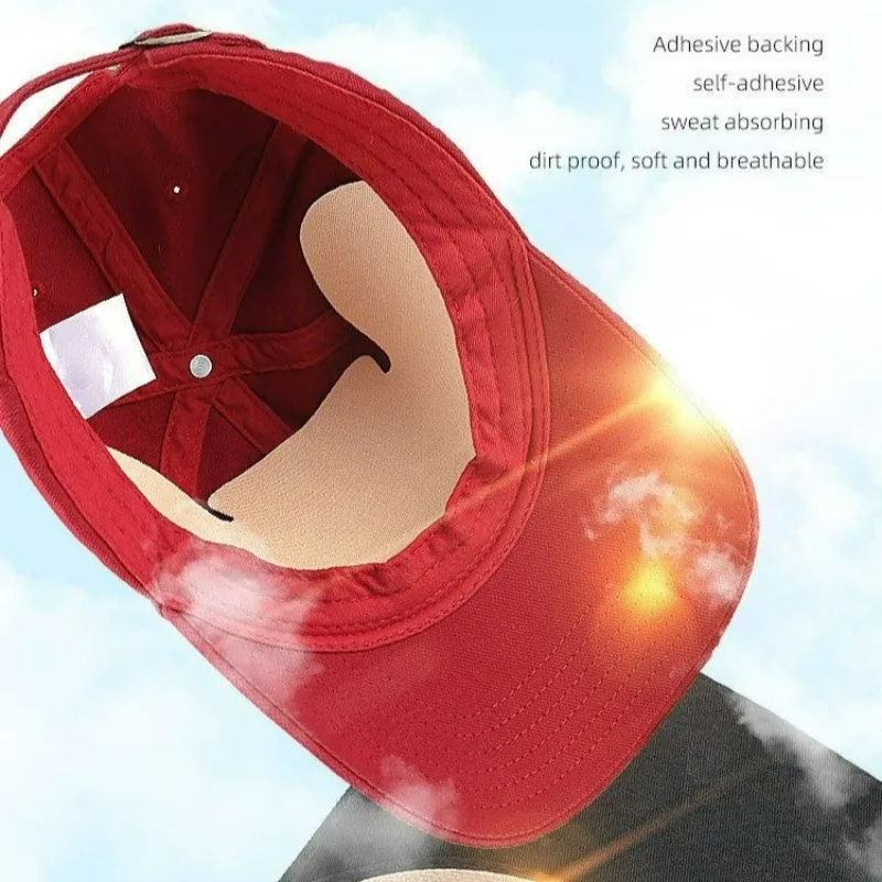 Hat Sweat Liner Pads Self Adhesive Absorbing Cap Insert Breathable Non Woven Fabric Anti Sweat Stain Protector for Baseball Caps