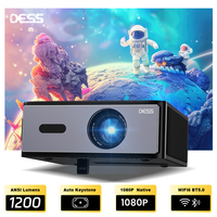 DESS C4 Pro 1200 ANSI Full HD 1080P Projector For Movies Android WiFi 6 Home Theater Beam Projectors Auto-focus 4K Support BT5.0