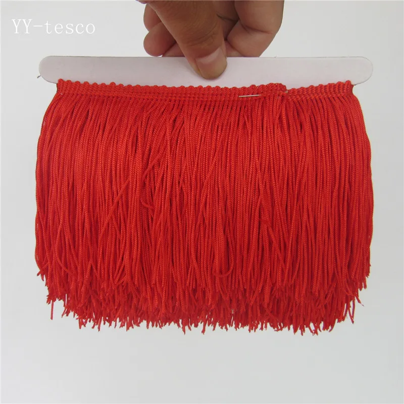 10 Yard 10CM Long Tyrant gold Lace Fringe Trim Tassel Fringe Trimming For Diy Latin Dress Stage Clothes Accessories Lace Ribbon
