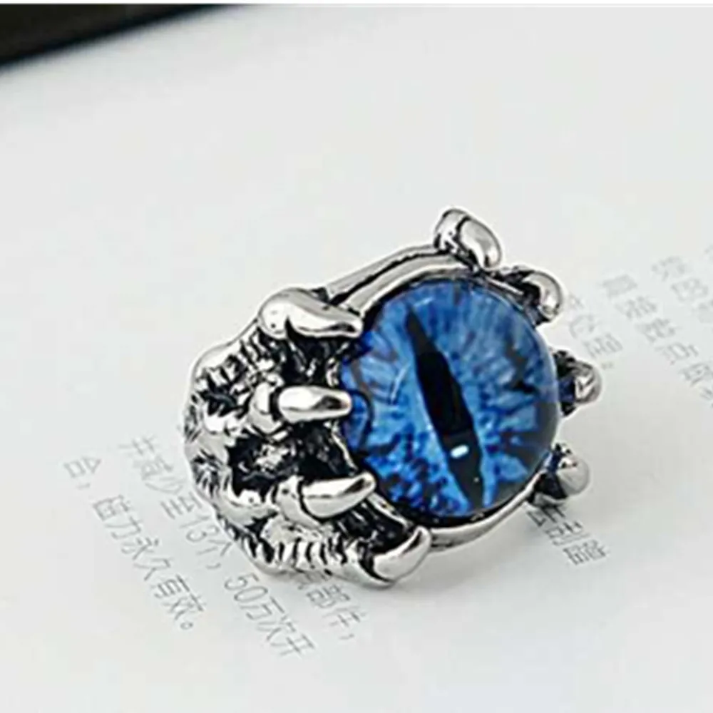 New in Evil Eye Ring for Men and Women Skull Claw Personality Y2K Gothic Punk Retro Fashion Adjustable Alloy Jewelry Accessories