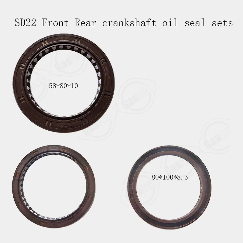 Crankshaft Front and Rear Oil Seal For Nissan TD23 TD25 SD22 TD27 /-1 BD30 /-1 BD25 TD42 Diesel Engine Parts AH3730H BH5863F