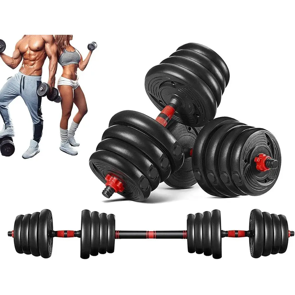 88-110 LB Adjustable Weight Dumbbell Kit with Ab Roller - Black Home Gym Equipment
