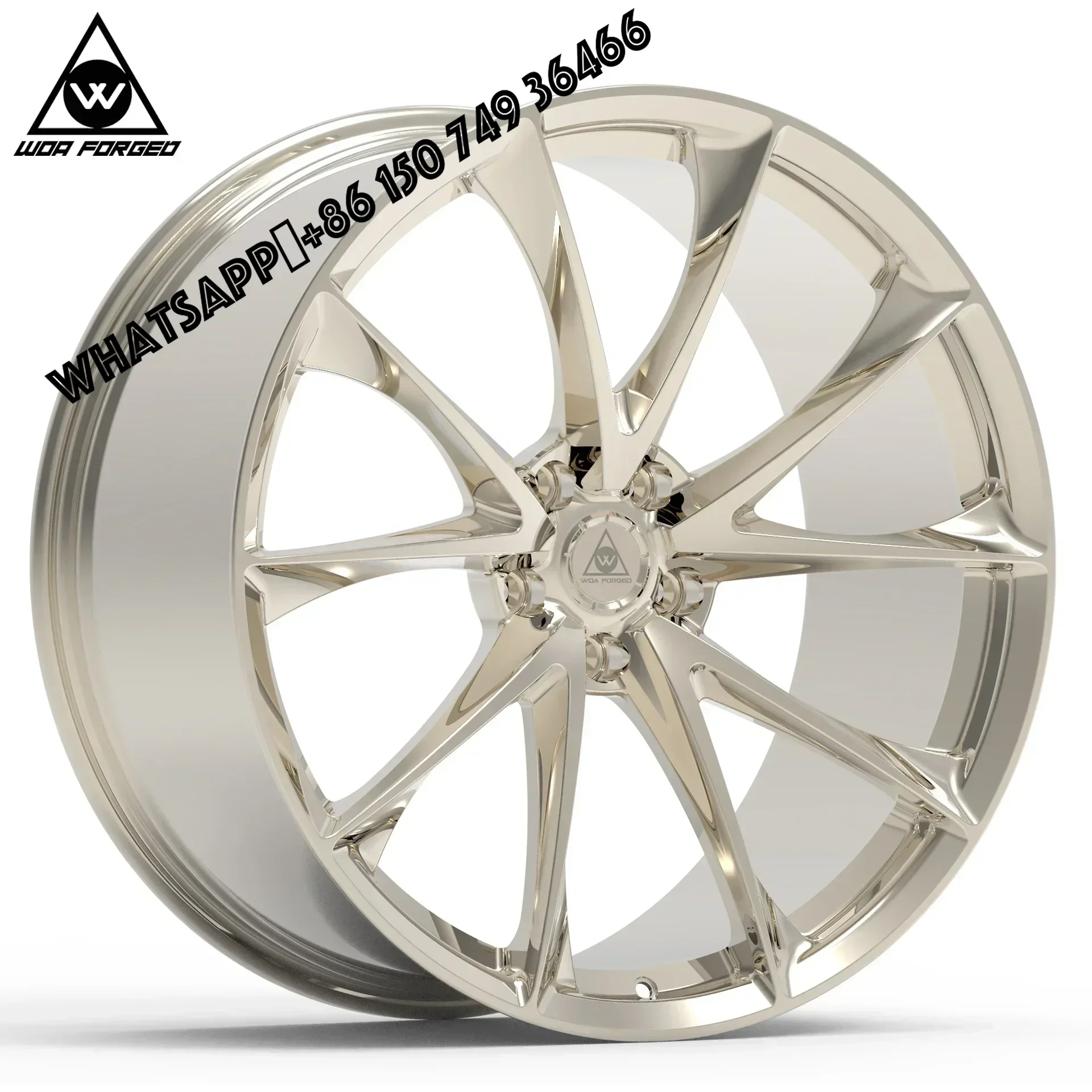 6061-T6 بيع عالمي سعر المصنع 17 18 19 20 21 22 بوصة سيارة الركاب المجمدة الذهب سبائك واضحة عجلات مزورة P204 5x112 5x114.3