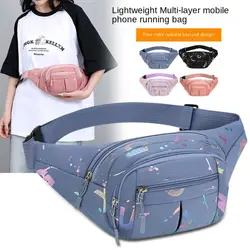 Multiple Compartments Women Sport Waist Bags Multifuntional Running Chest Bags Women Waterproof Crossbody Hot Stamping Letters