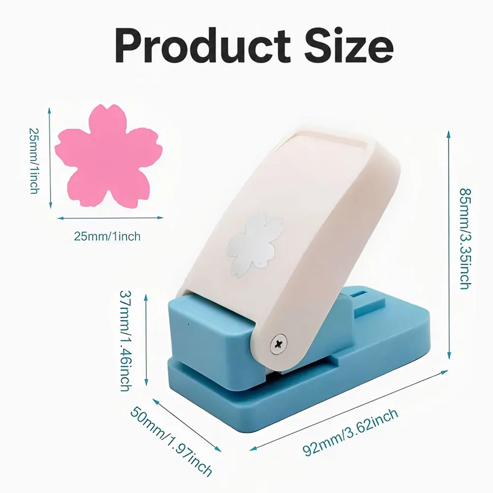 Cherry Blossom Pattern Hand Embossing Machine, Compact and Portable, Suitable for Greeting Cards and Scrapbooking
