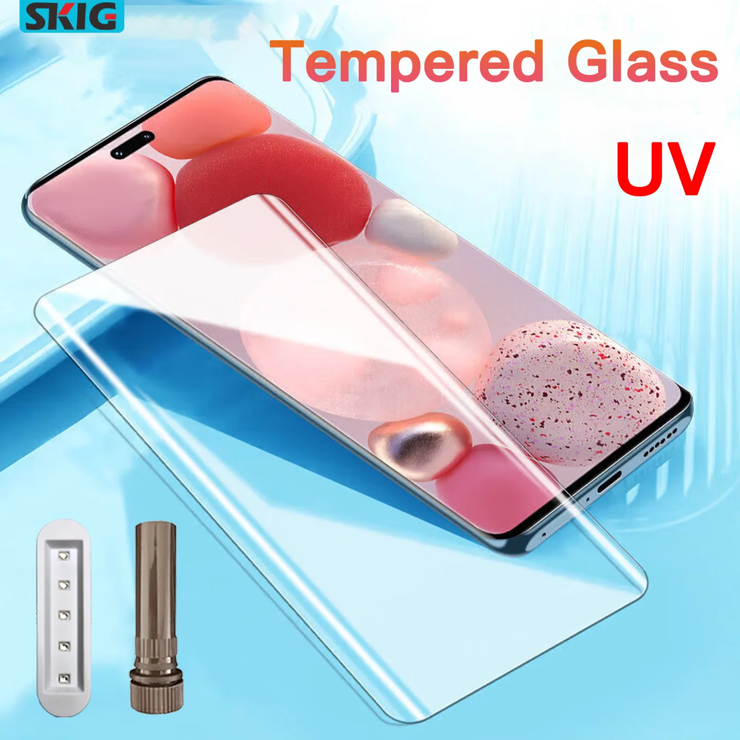 1–3 Stück UV-gehärtetes Glas für Honor Magic 8 7 6 5 Pro, vollständige Abdeckung, Kleber, aushärtender Displayschutz