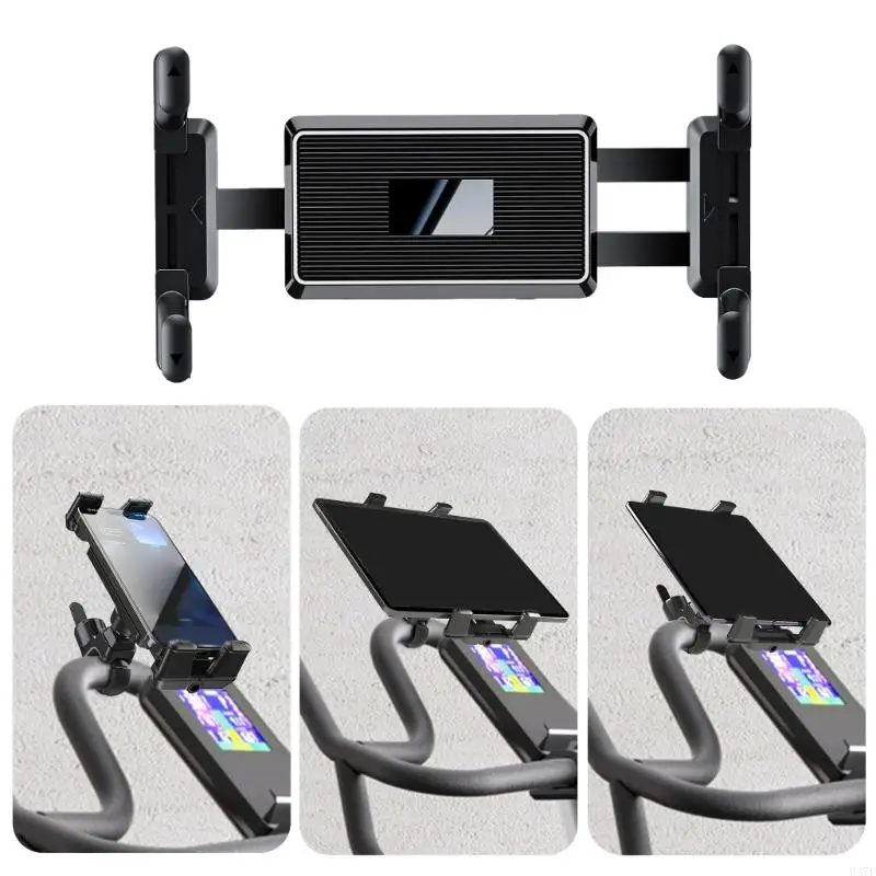 H37F Tablet And Smartphone Holder Support Rack For Fitness Machines, Treadmills, Strollers, Exercise Bikes Easy Installation