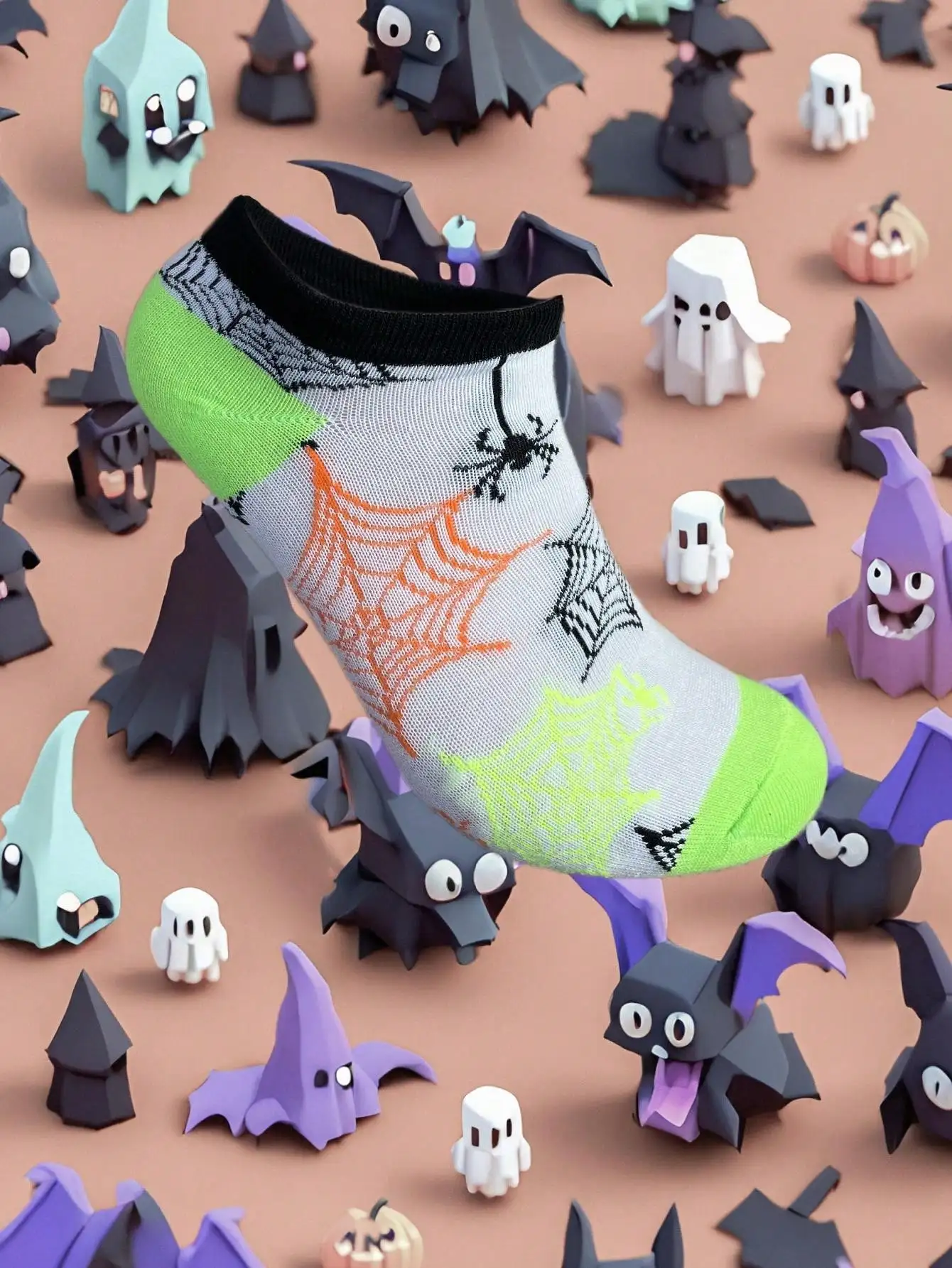 8 pairs/sets of men\'s Halloween cartoon fun pattern personality socks combination