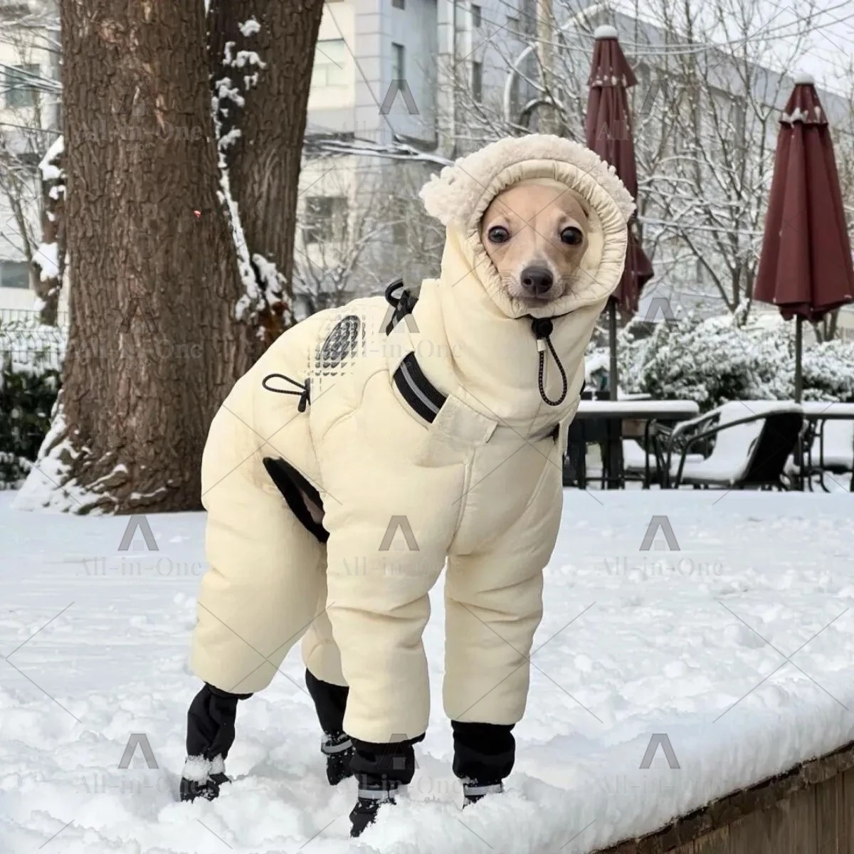Winter big dog clothes Warm versatile cotton clothes Greyhound Dobbin Alaska medium and large dog cold clothes