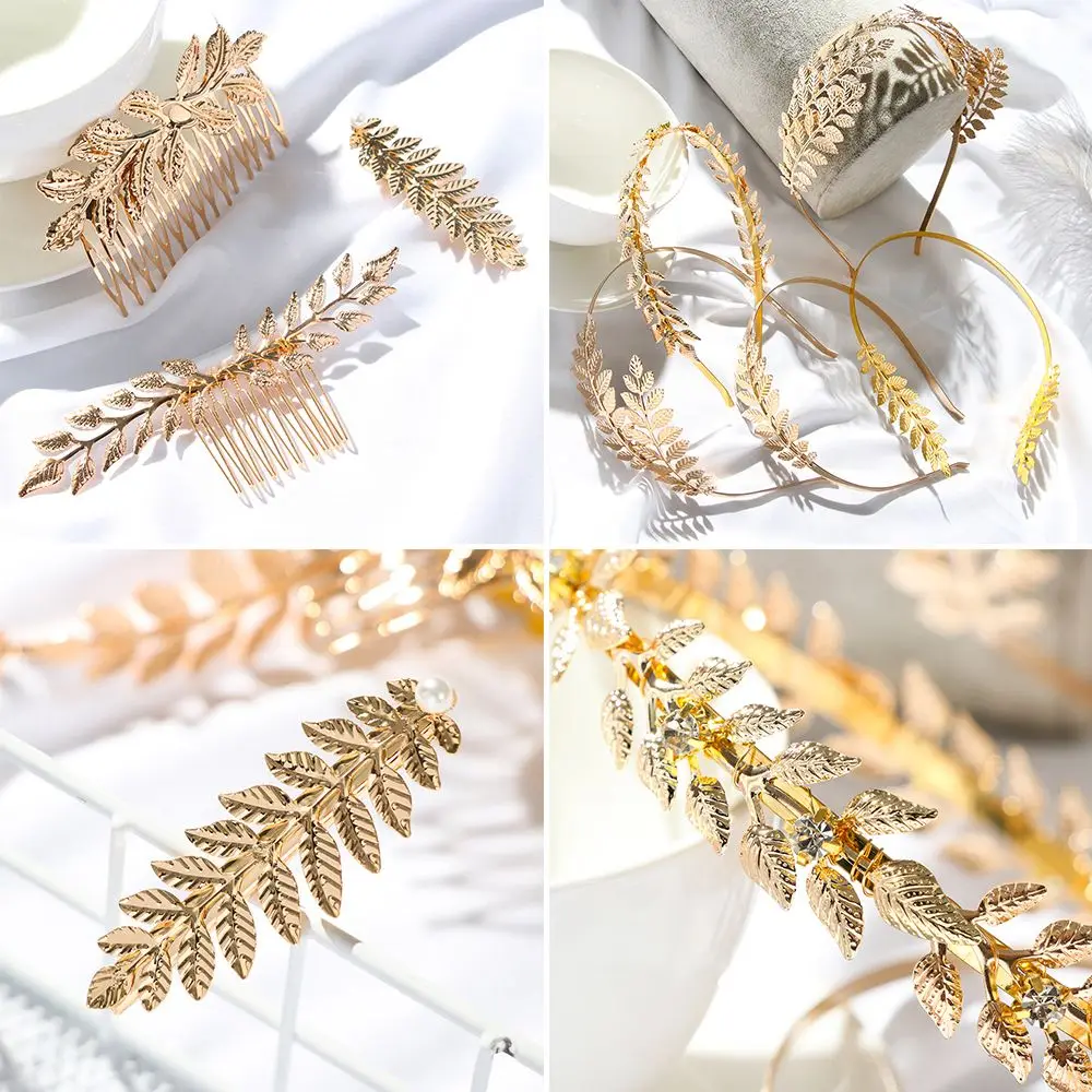 Retro Hair Jewelry Hair Combs Wedding Hair Crown Hair Hoop Bride Headbands Leaves Hair Bands