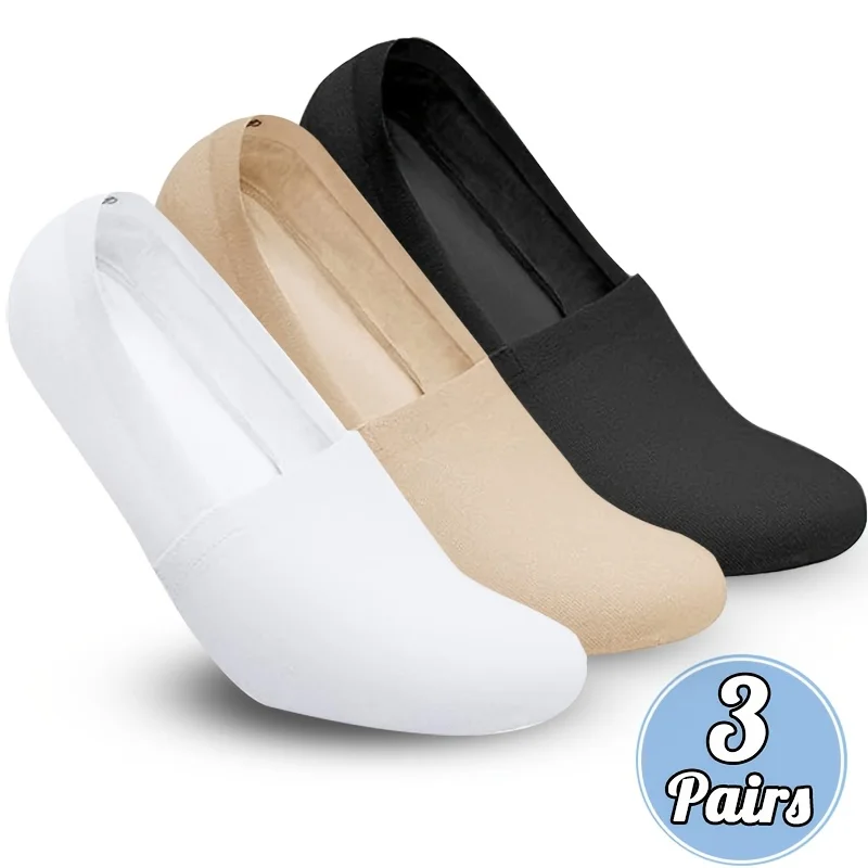 

3 Pairs Men's Summer Thin Socks Solid Color Moisture-Wicking Comfortable Sock Daily & Outdoor Wear(Black White Apricot)