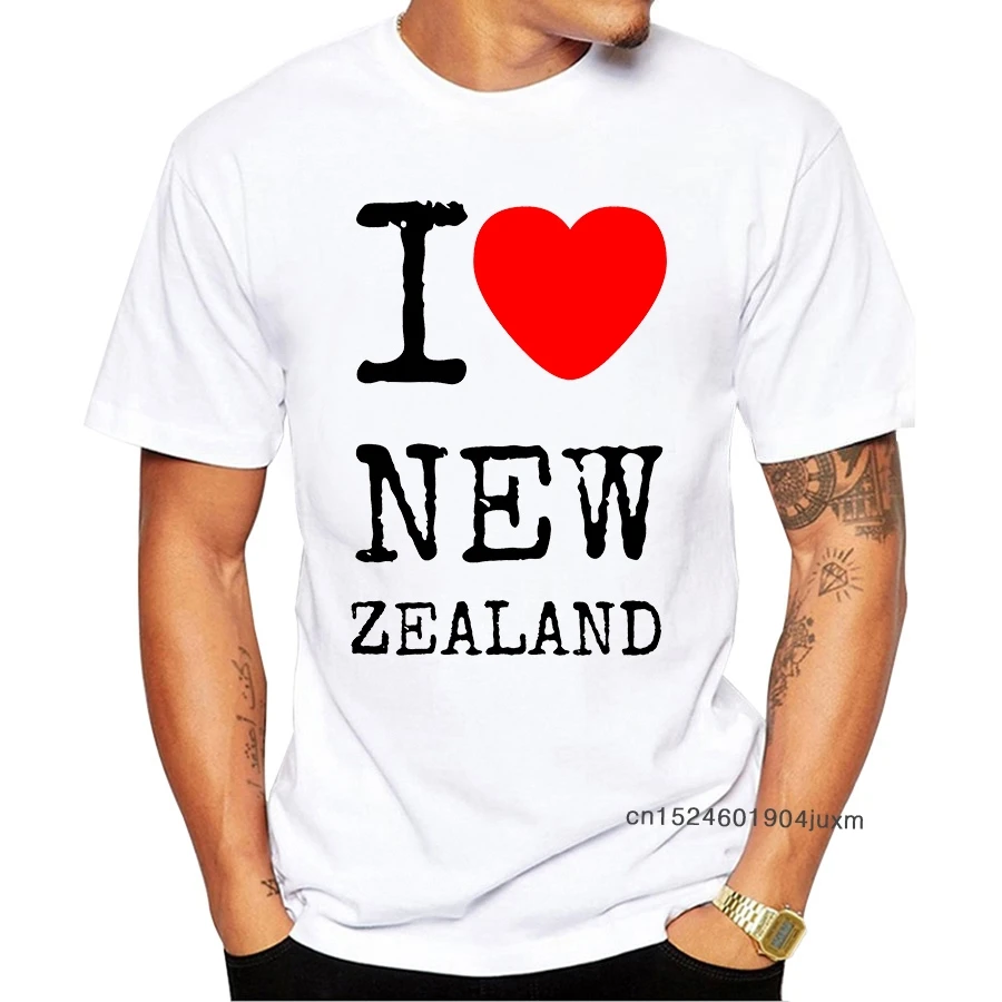 I Love NEW ZEALAND MOROCCO PARIS SAN GABRIEL SAUDI ARABIA letter Printed Men T Shirt Casual Summer Top Tee Hipster