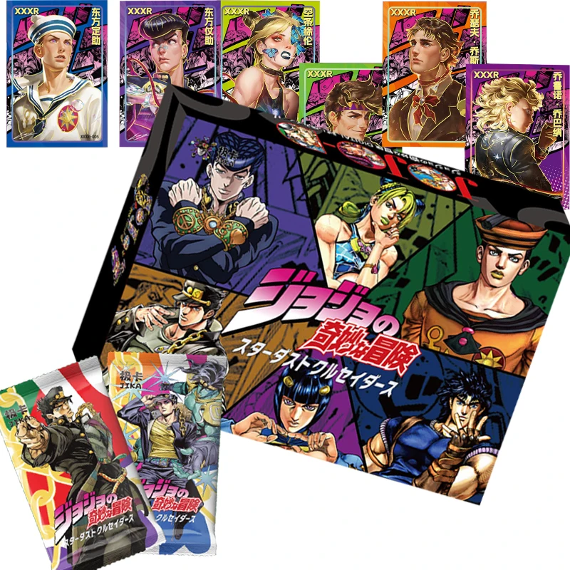 

JOJO's Bizarre Adventure Japanese Anime Golden Wind Collectible Cards Rare Gold Stamping SSP Card Children's Gift Boys Cool Toys