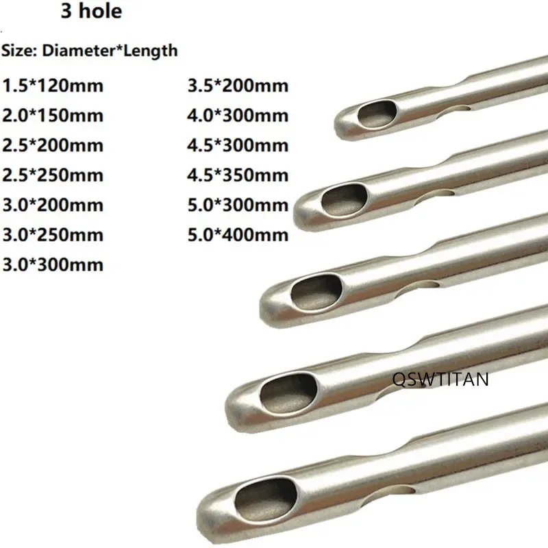 Three Hole Liposuction cannula Malleable for Facial Plastic Surgery Beauy tools