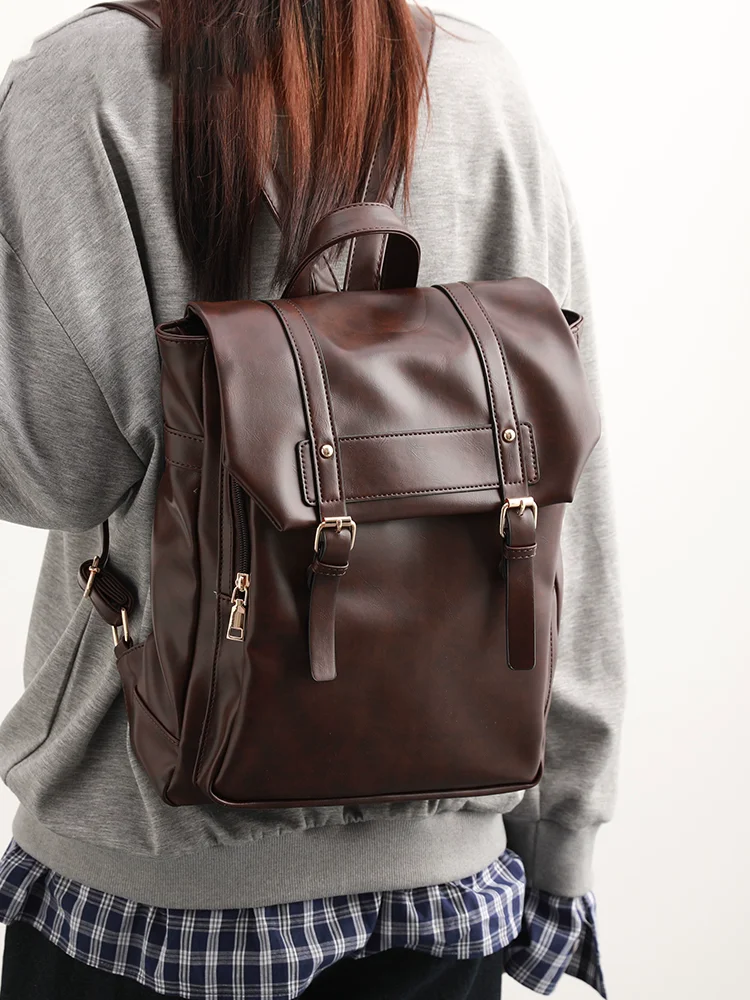 

New Fashion Leather Cambridge Bags Large Capacity Women's Backpack Computer Shoulder Messenger Bags For Girls School Bags