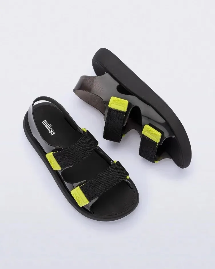 

Melissa женская обувь на плоской подошве, комплект из пеньковой веревки, пляжные сандалии, уличные универсальные повседневные тапочки, женские сандалии большого размера