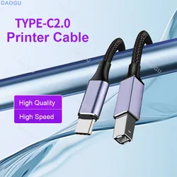 USB C To USB B 2.0 Type C Printer Cable 50cm 1m 2m 3m for HP Canon Epson PC Laptop To Fax Machine Printer Scanner Cord Type C