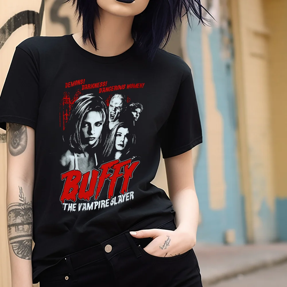 ¡Demons, The Vampire Slayer Demons, Darkness, Dangerous Women! Camiseta negra S-3XL